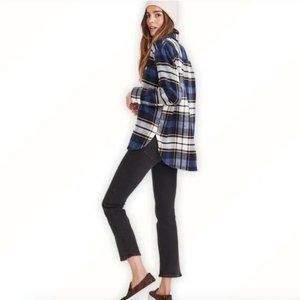 Madewell Blue Plaid Flannel Shirt XS